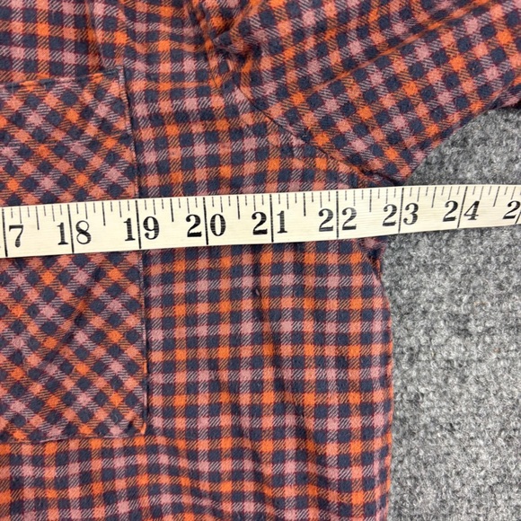 VOLCOM Women’s Purple/Pink/Orange Flannel Long Sleeve Button Up size: Large - 10 - Picture 5 of 7